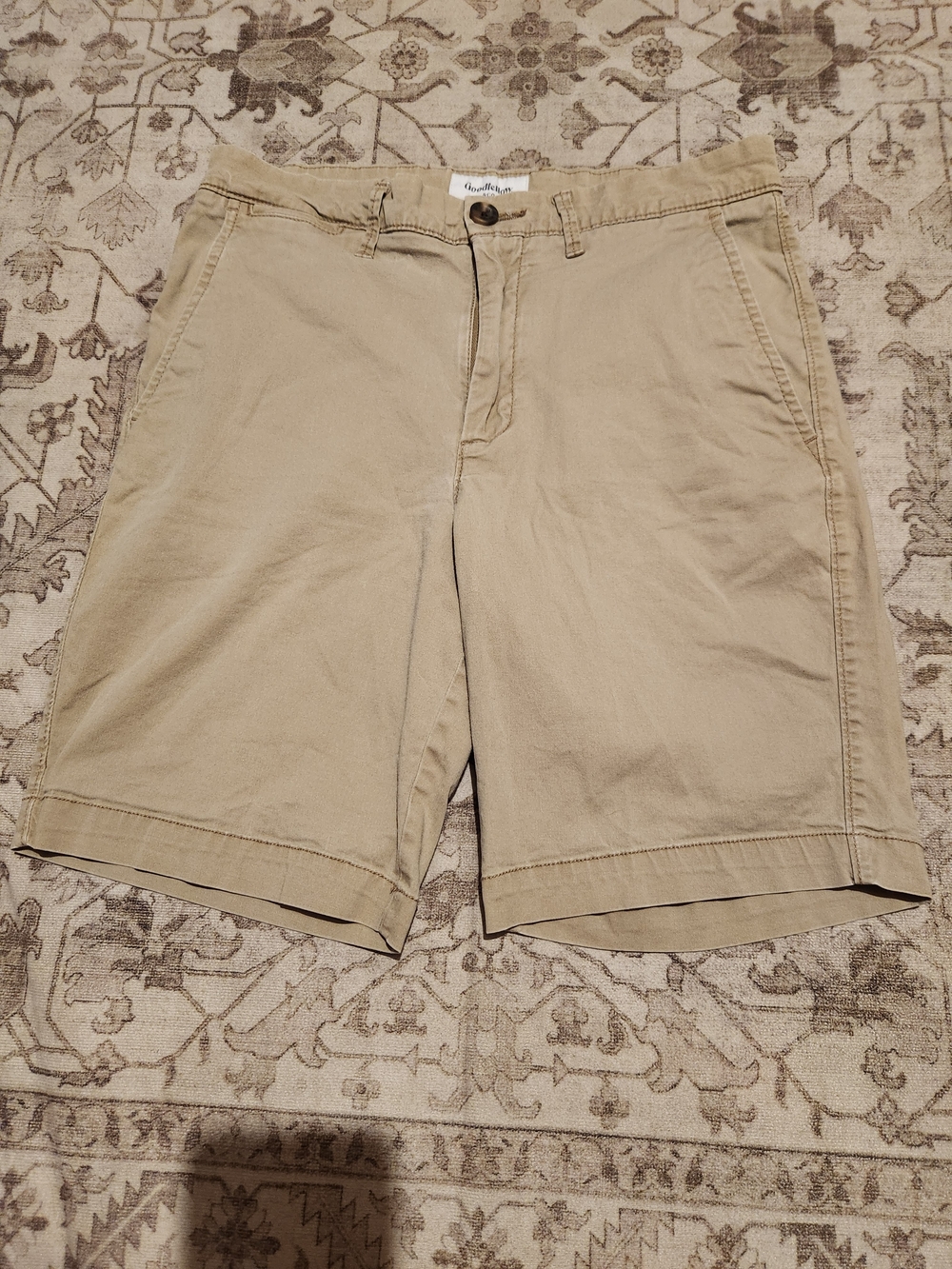 Goodfellow & Co Tan Flat-Front Cotton Shorts
